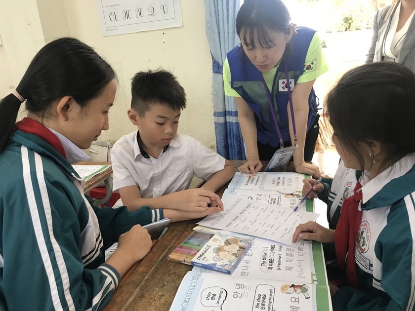 ນັກຮຽນ ດາຫຼາດ ໄດ້ຮັບຄວາມຮູ້ກ່ຽວກັບວັດທະນະທຳ ສ.ເກົາຫຼີ ຕື່ມອີກ ຈາກອາສາສະໝັກຂອງປະເທດເພື່ອນມິດ ນັກຮຽນ ດາຫຼາດ ໄດ້ຮັບຄວາມຮູ້ກ່ຽວກັບວັດທະນະທຳ ສ.ເກົາຫຼີ ຕື່ມອີກ ຈາກອາສາສະໝັກຂອງປະເທດເພື່ອນມິດ