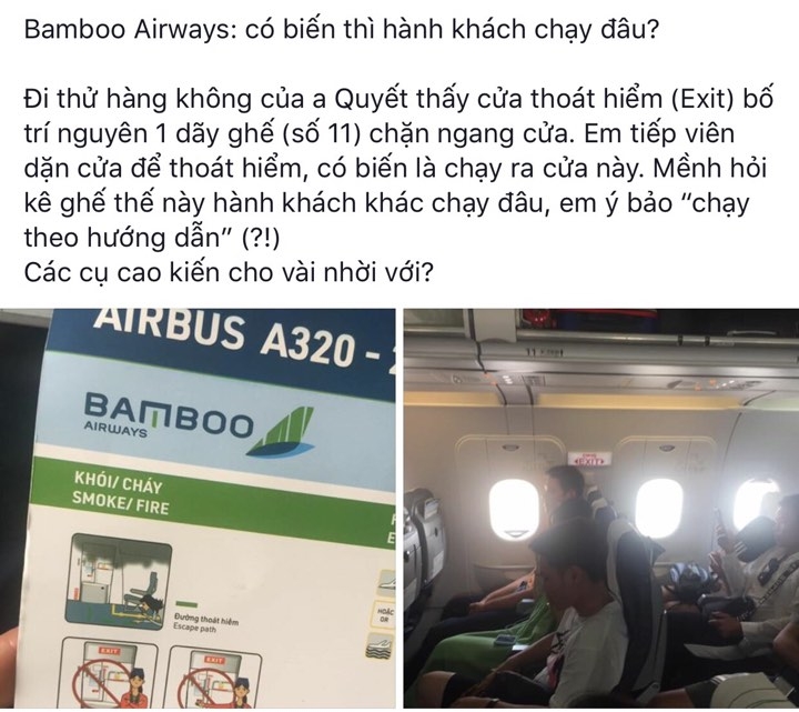 Bố trí hàng ghế bên cửa thoát hiểm trên máy bay đúng hay sai? bo tri hang ghe ben cu a thoat hiem tren may bay dung hay sai