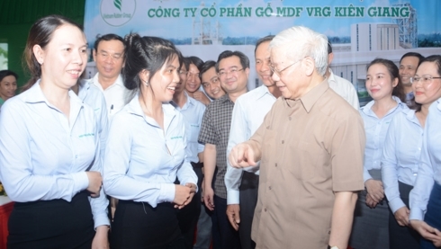 Hình ảnh Tổng Bí thư, Chủ tịch nước thăm, làm việc tại tỉnh Kiên Giang hinh anh tong bi thu chu tich nuoc tham lam viec tai tinh kien giang