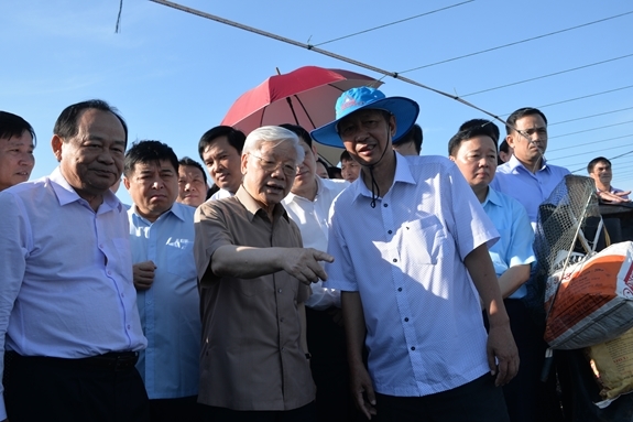 Hình ảnh Tổng Bí thư, Chủ tịch nước thăm, làm việc tại tỉnh Kiên Giang hinh anh tong bi thu chu tich nuoc tham lam viec tai tinh kien giang