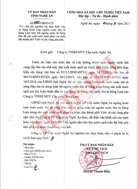 Công ty nước Nghệ An bơm nước ô nhiễm để sản xuất nước sạch? cong ty nuoc nghe an bom nuoc o nhiem de san xuat nuoc sach