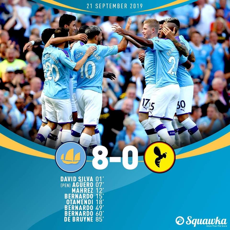 Man City trút giận lên Watford với tỷ số huỷ diệt 8-0 Man City trút giận lên Watford với tỷ số huỷ diệt 8-0