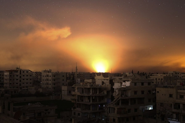 syria no duong ong dan khi dot ca nuoc mat dien