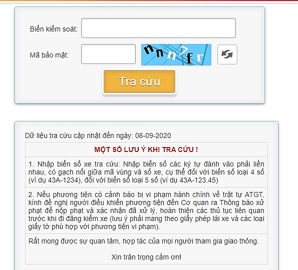 Cách tra cứu xe bị phạt nguội ở Đà Nẵng cach tra cuu xe bi phat nguoi o da nang