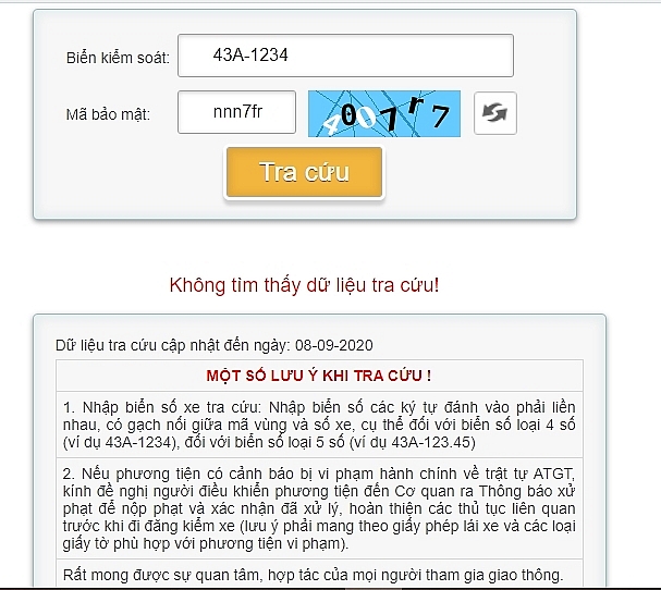 Cách tra cứu xe bị phạt nguội ở Đà Nẵng cach tra cuu xe bi phat nguoi o da nang