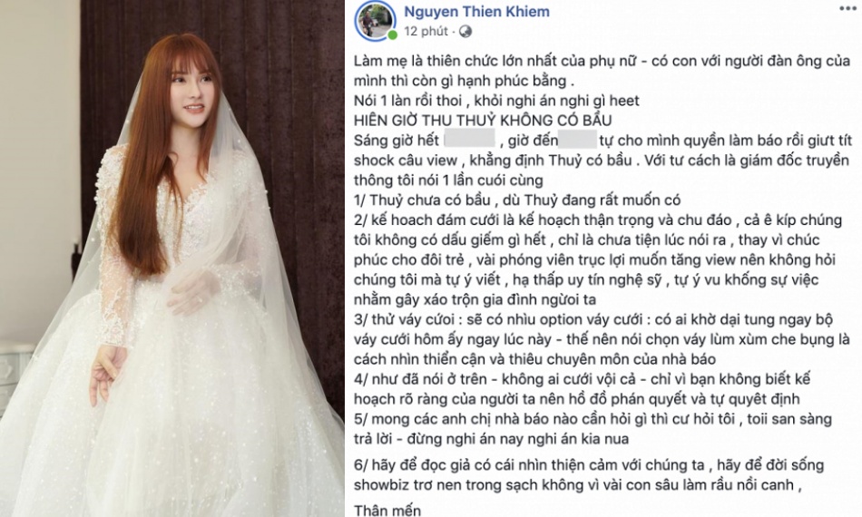 Hé lộ váy cưới, thiệp mời của Thu Thủy và bạn trai kém 10 tuổi sau tin đồn 'chạy bầu' he lo vay cuoi thiep moi cua thu thuy va ban trai kem 10 tuoi sau tin don chay bau