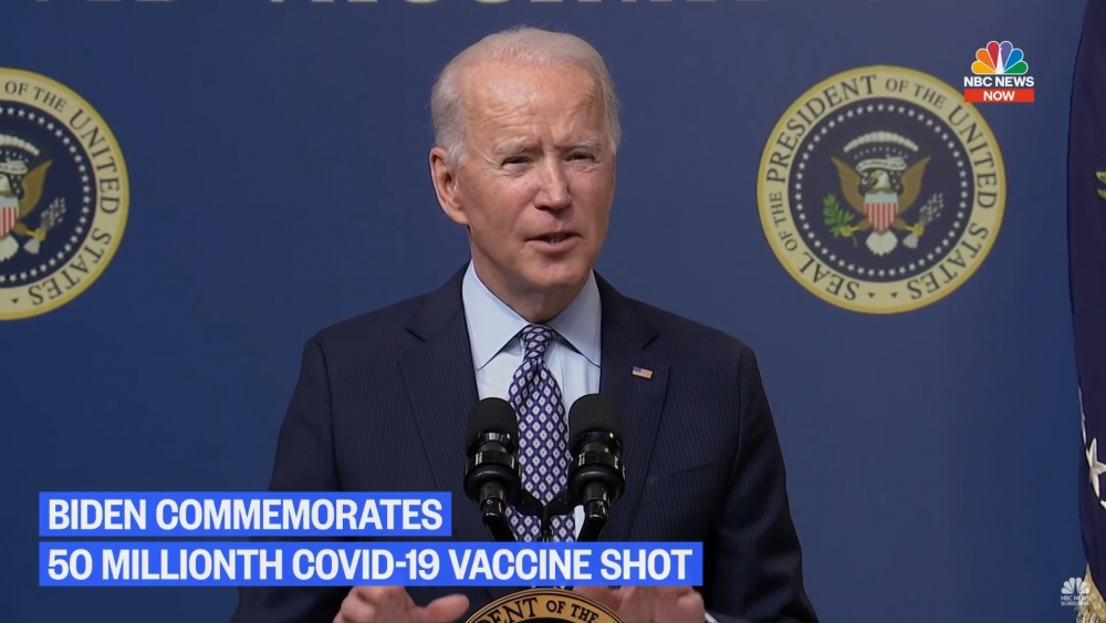 Biden đánh dấu 50 triệu liều vắc xin được tiêm nhưng vẫn còn Tổng thống Biden đánh dấu 50 triệu liều vắc xin được tiêm nhưng vẫn còn