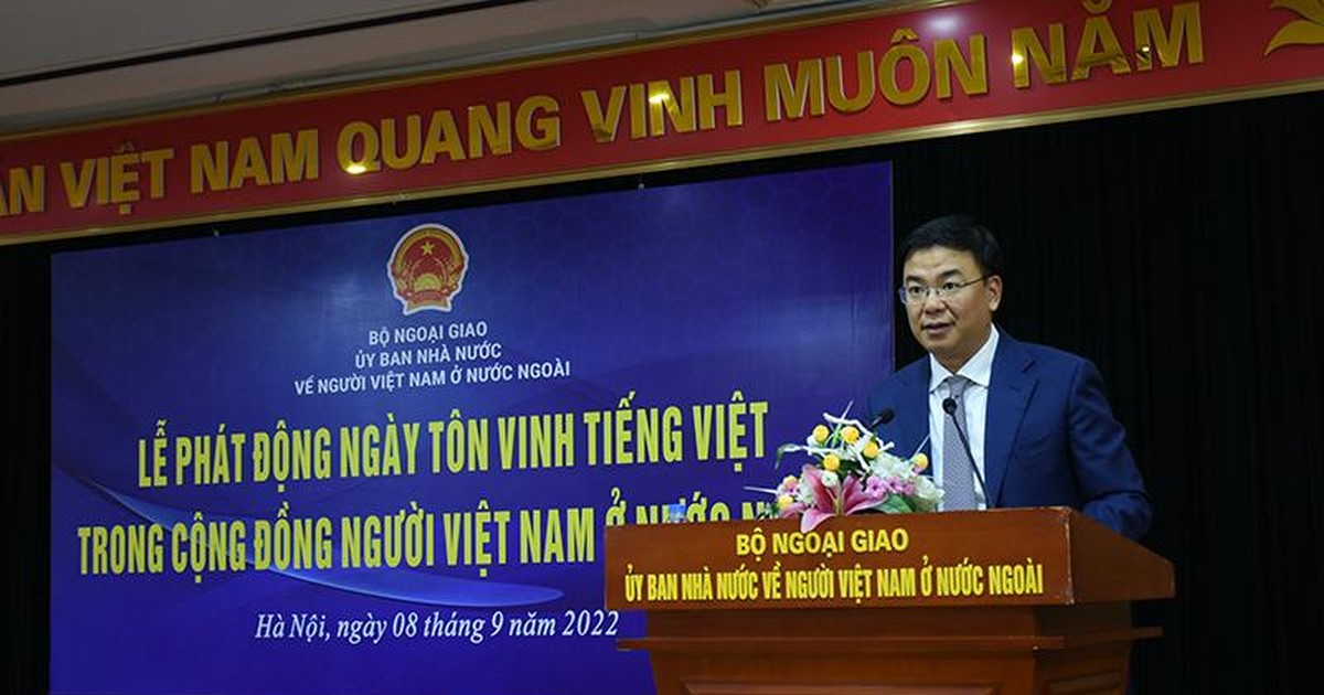 Tôn vinh tiếng Việt trong cộng đồng người Việt Nam ở nước ngoài Tôn vinh tiếng Việt trong cộng đồng người Việt Nam ở nước ngoài