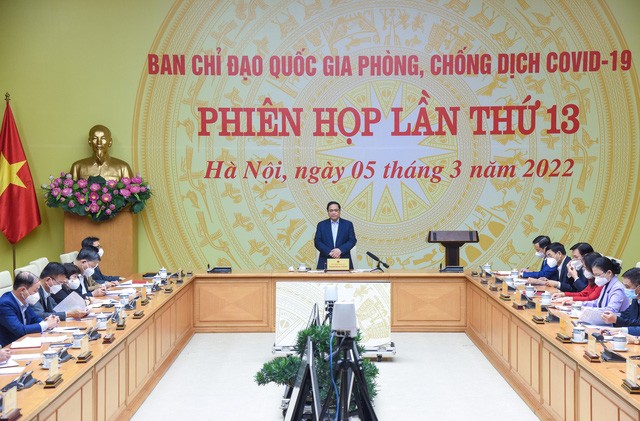 Thủ tướng Chính phủ Phạm Minh Chính, Trưởng Ban Chỉ đạo quốc gia phòng, chống dịch COVID-19 chủ trì phiên họp lần thứ 13 của Ban Chỉ đạo - Ảnh: VGP/Nhật Bắc Thủ tướng Chính phủ Phạm Minh Chính, Trưởng Ban Chỉ đạo quốc gia phòng, chống dịch COVID-19 chủ trì phiên họp lần thứ 13 của Ban Chỉ đạo - Ảnh: VGP/Nhật Bắc