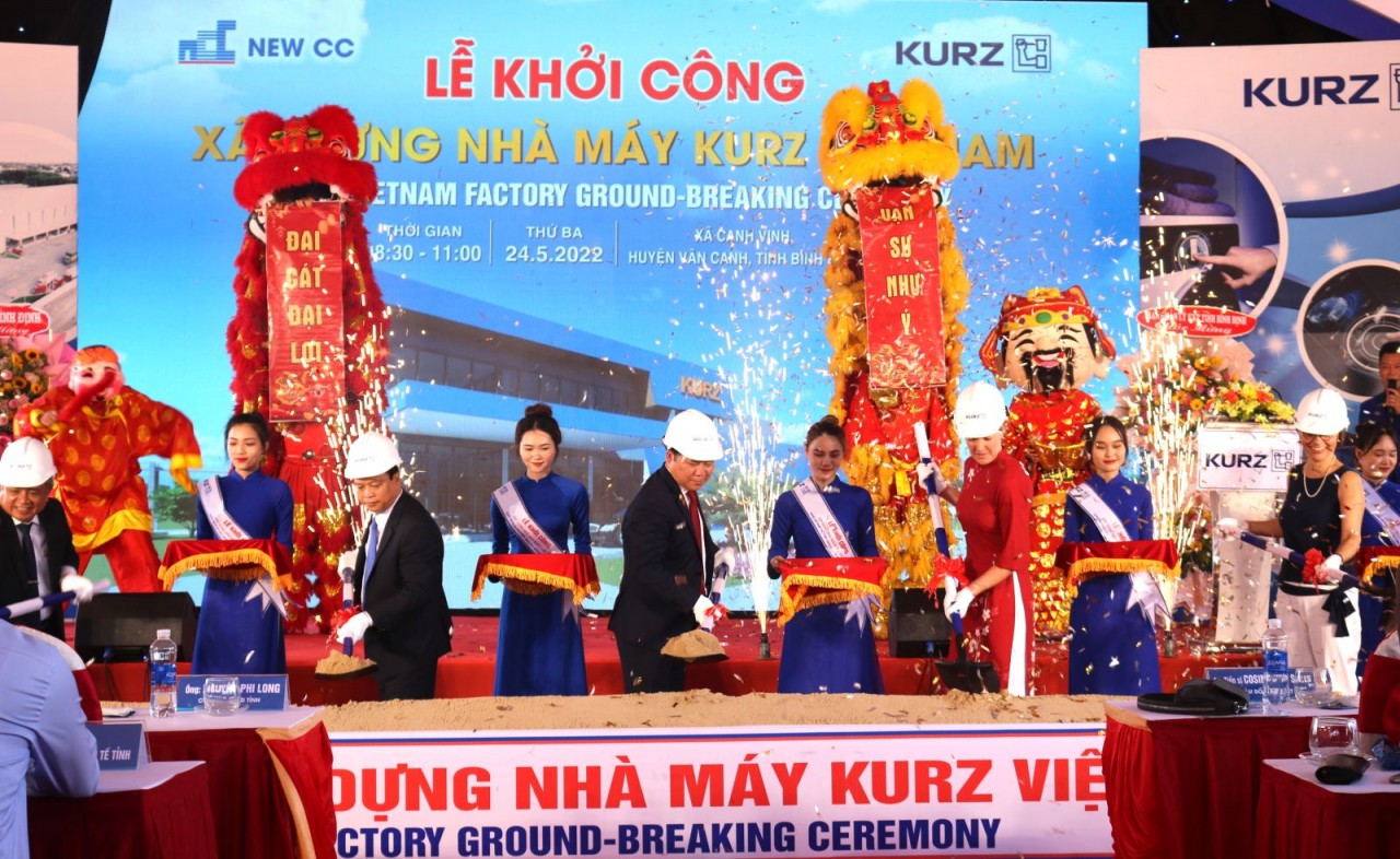 Lễ khởi công Dự án Nhà máy sản xuất của Công ty TNHH KURZ Việt Nam tại KCN Becamex VSIP Bình Định. Ảnh: binhdinh.gov.vn Lễ khởi công Dự án Nhà máy sản xuất của Công ty TNHH KURZ Việt Nam tại KCN Becamex VSIP Bình Định. Ảnh: binhdinh.gov.vn