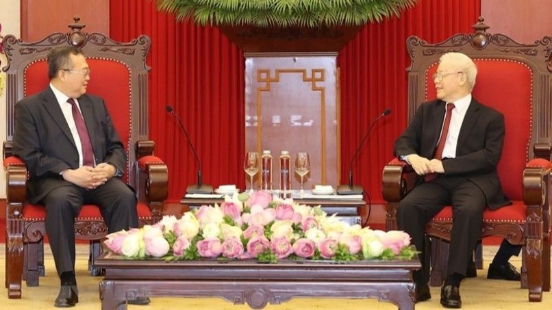 Tổng Bí thư Nguyễn Phú Trọng tiếp Trưởng Ban Liên lạc Đối ngoại Trung ương Đảng Cộng sản Trung Quốc Tổng Bí thư Nguyễn Phú Trọng tiếp Trưởng Ban Liên lạc Đối ngoại Trung ương Đảng Cộng sản Trung Quốc