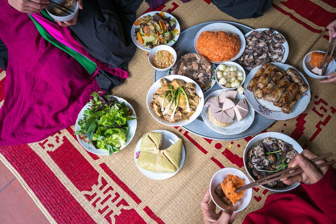 undefined A typical New Year food tray of a northern family (Photo: VNE)