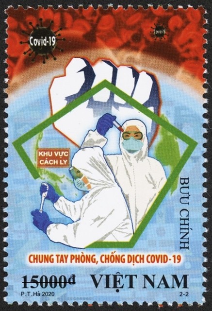 Vietnam launches two COVID-19-themed postage stamps vietnam launches two covid 19 themed postage stamps