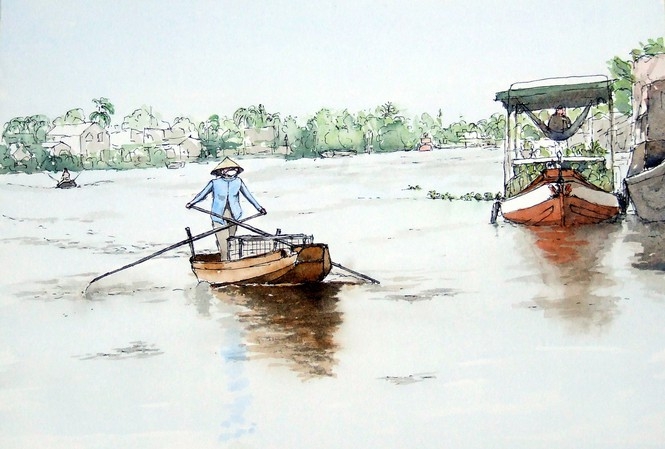 A French tourist draws Vietnam unique beauties his way a french tourist draws vietnam unique beauties his way