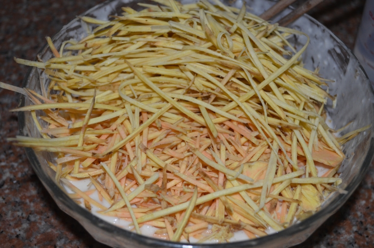Fried sweet potato cake, delightful street food in Vietnam fried sweet potato cake delightful street food in vietnam
