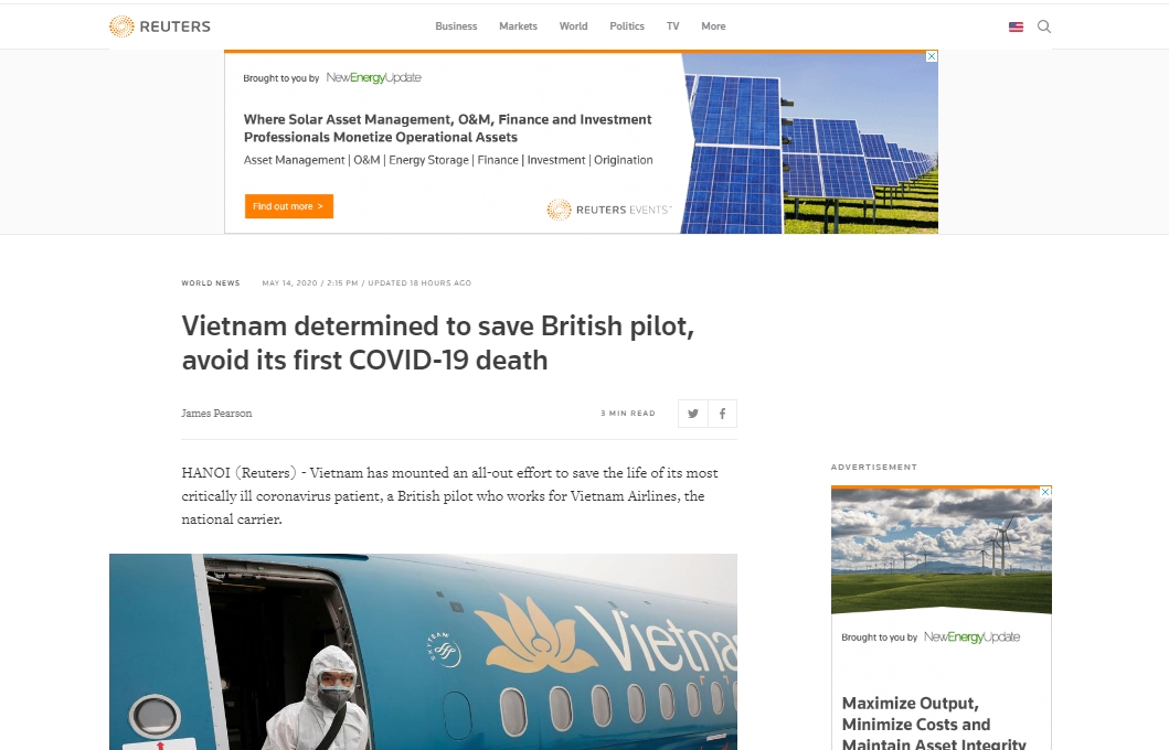 critical ill british pilot has positive signs of recovery
