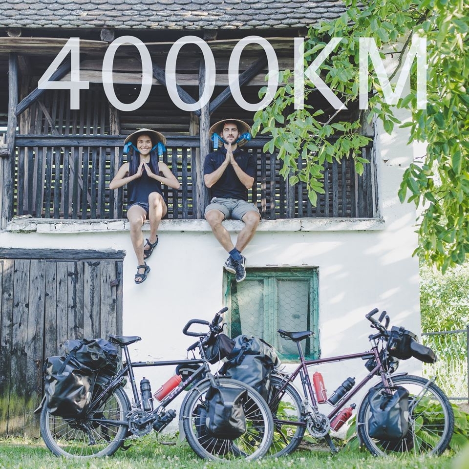 Honey moon cycling tour to 18 countries for fundraising spreads love message newly wedded couple cycles pass 18 countries to raise fund