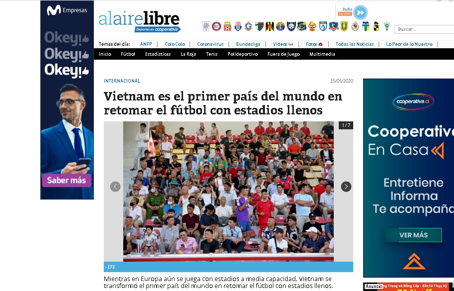 the reuters and ap reported on packed audiences images at v league 2020