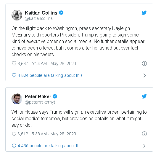 Donald Trump to sign executive order “pertaining to social media” amid Twitter furor donald trump to sign executive order pertaining to social media amid twitter furor