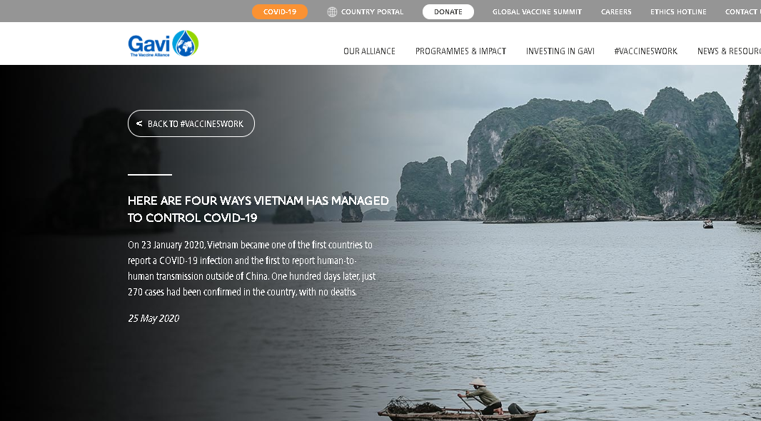 Vietnam’s success against COVID-19 won global vaccine organization’s praise vietnams success against covid 19 won global vaccine organizations praise