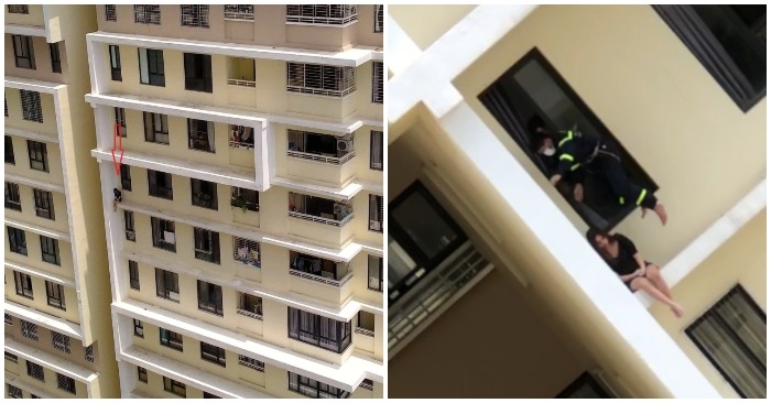 Rescue soldiers save suicidal girl from jumping off 18th floor, with video Rescue soldiers save suicidal girl from jumping off 18th floor, with video