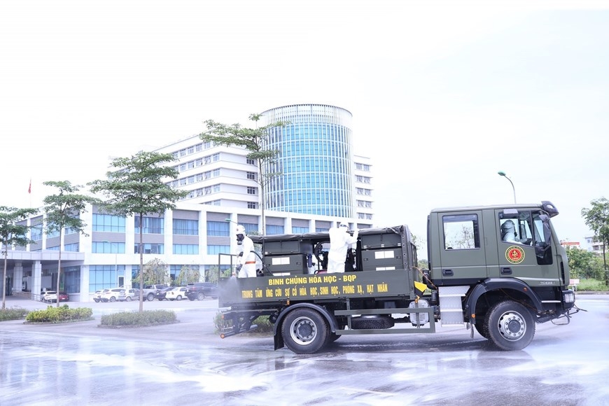 In photos: Army force disinfects Covid-hit hospital In photos: Army force disinfects Covid-infected hospital