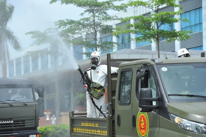In photos: Army force disinfects Covid-hit hospital In photos: Army force disinfects Covid-infected hospital