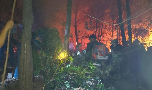 People worked overnight to control the fire 