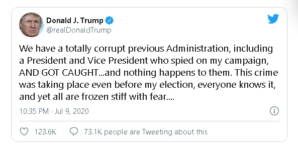 undefined Trump posted on his tweeter