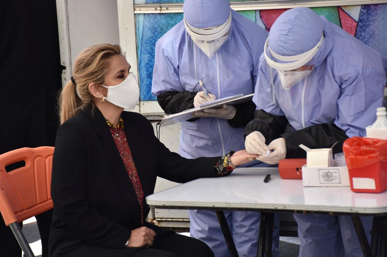 undefined Anez said in a tweet she was “well” and continuing to work while in isolation