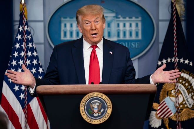 undefined Donald Trump on Thursday appeared to row back on the idea of delaying the 2020 election