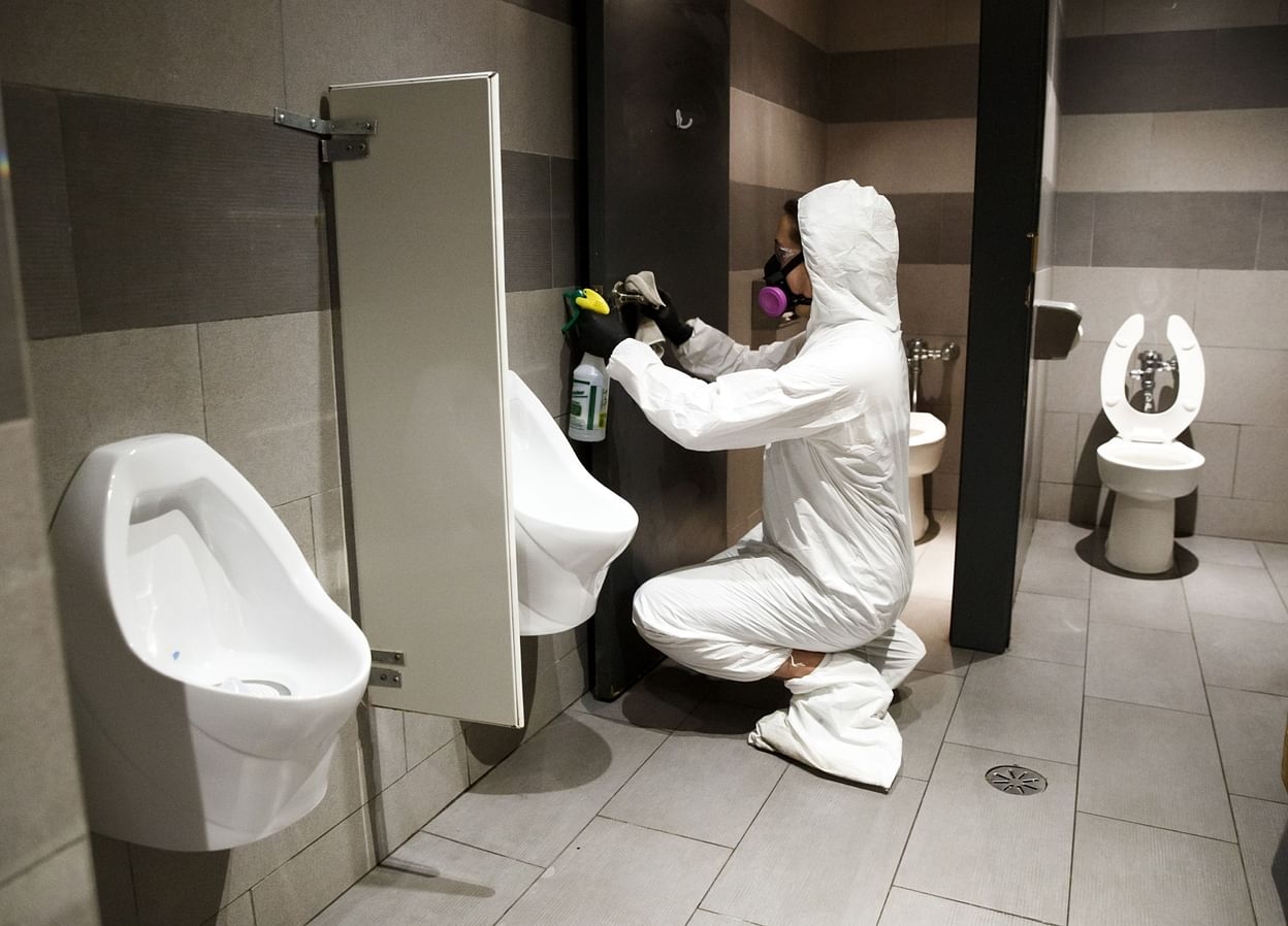 undefined The novel coronavirus may spread throughout buildings through toilets and drainpipes,