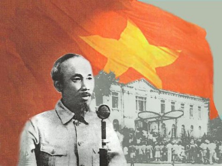 undefined Ho Chi Minh read the Declaration of Independence to establish the Democratic Republic of Vietnam, the first worker-peasant state in Southeast Asia