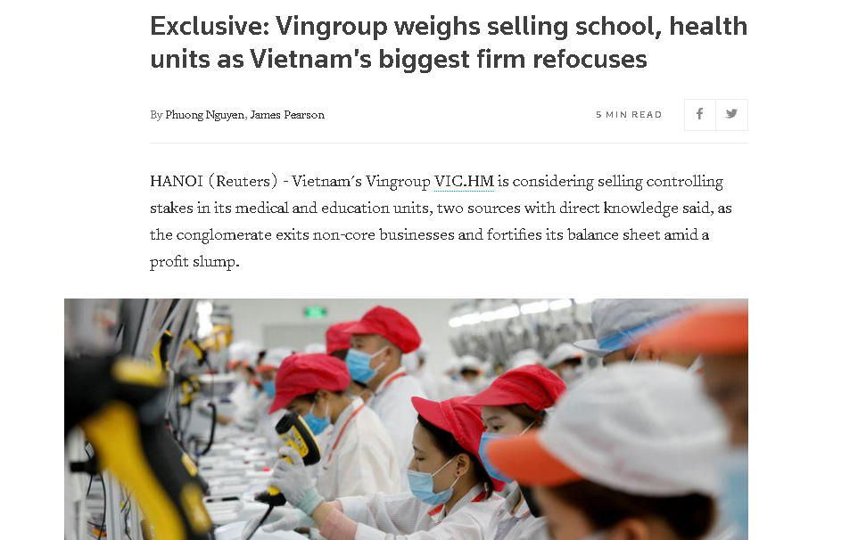 US-based news outlet Reuters runs an article about the news 