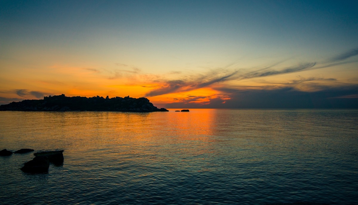 Gorgeous glow of sunset in the Easternmost point of Vietnam Gorgeous glow of sunset in the Easternmost point of Vietnam