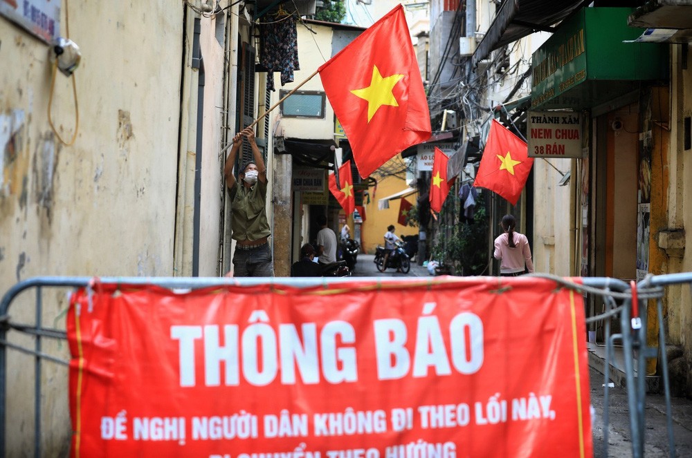Hanoi Adorned with Flags and Banners on National Day Hanoi Adorned with Red Flags on National Day