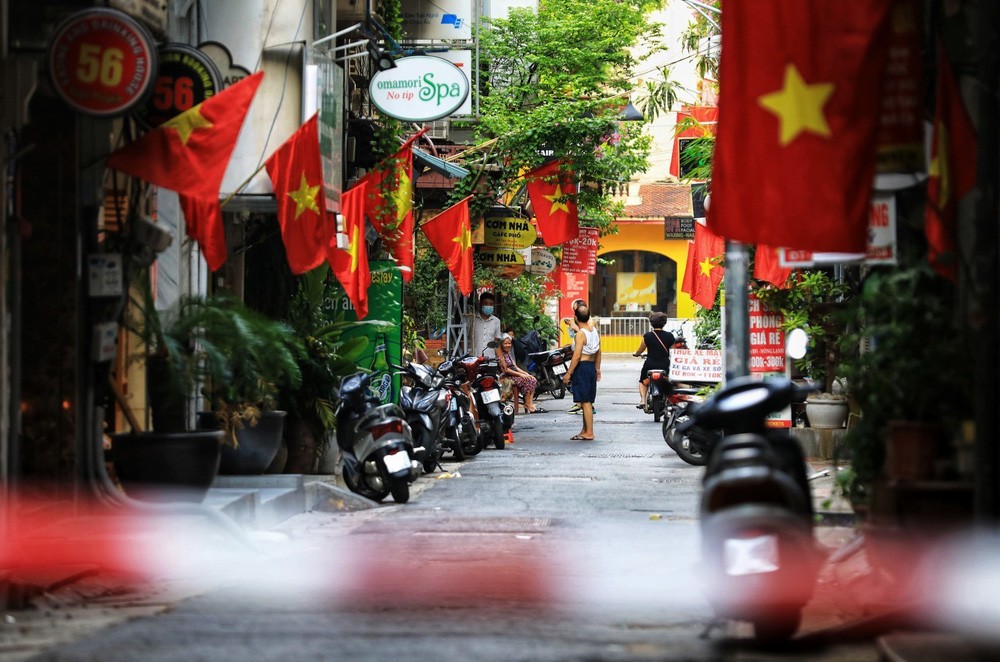 Hanoi Adorned with Flags and Banners on National Day Hanoi Adorned with Red Flags on National Day