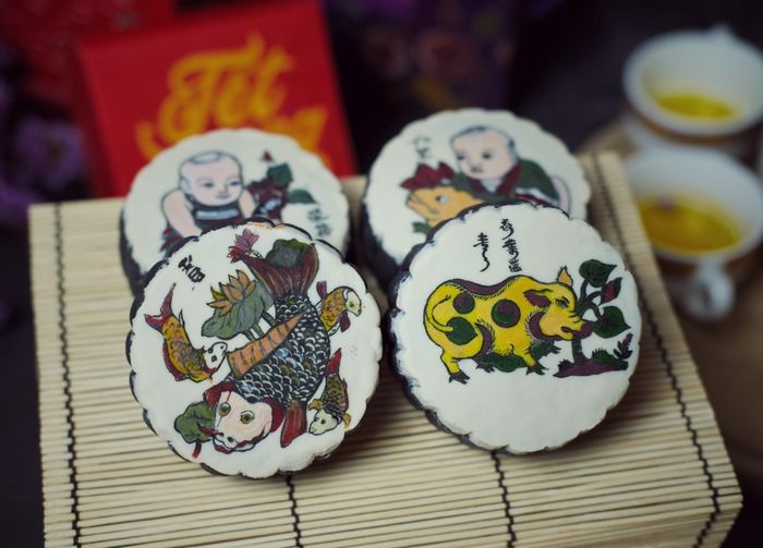 Mooncakes with Folk Paintings on Crust Hold Artistic Merits Mooncakes with Folk Paintings on Crust Hold Artistic Merits