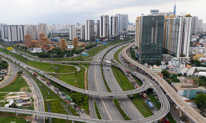 Thu Duc to officially become a city of HCMC Parts of routes linking what will become Thu Duc City with other provinces in the southeast. (Photo: VNE)