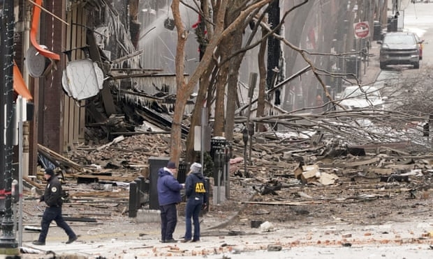 Large bomb that wrecks buildings in Nashville is ‘deliberate’ Emergency personnel work near the scene of an explosion in downtown Nashville, Tennessee, on Friday. (Photo: Reuters)