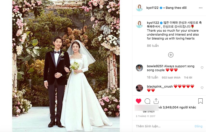 Song Joong Ki tuyệt tình đệ đơn ly hôn mà không hề thông báo, Song Hye Kyo vẫn giữ lại hình cưới song joong ki tuyet tinh de don ly hon ma khong he thong bao song hye kyo van giu lai hinh cuoi