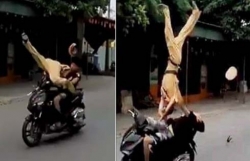 vo bi giu xe chong cam da danh vo dau csgt