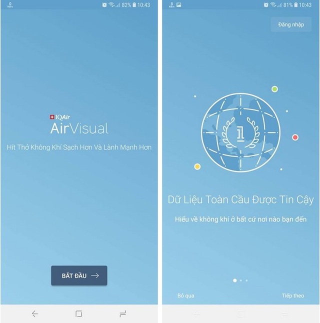 Khám phá ứng dụng AirVisual cho kết quả "ô nhiễm nặng" với không khí Hà Nội và TP.HCM airvisual ung dung theo doi muc do sach cua khong khi theo thoi gian thuc