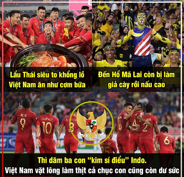 Hài hước "siêu phẩm ảnh chế" tuyển Việt Nam quyết "phá dớp" 20 năm không thắng Indonesia hai huoc sieu pham anh che tuyen viet nam quyet pha dop 20 nam khong thang indonesia