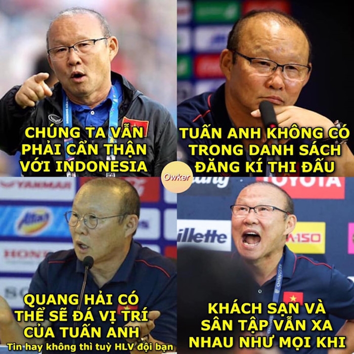Hài hước "siêu phẩm ảnh chế" tuyển Việt Nam quyết "phá dớp" 20 năm không thắng Indonesia hai huoc sieu pham anh che tuyen viet nam quyet pha dop 20 nam khong thang indonesia