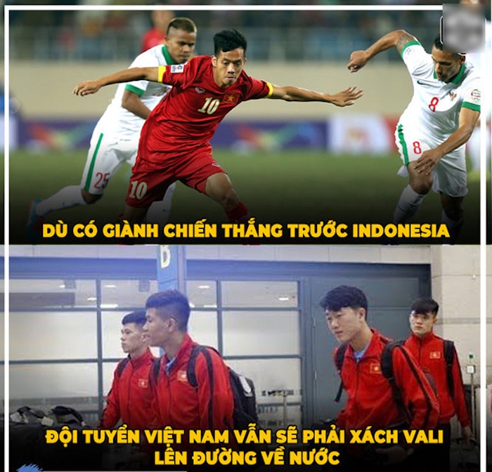 Hài hước "siêu phẩm ảnh chế" tuyển Việt Nam quyết "phá dớp" 20 năm không thắng Indonesia hai huoc sieu pham anh che tuyen viet nam quyet pha dop 20 nam khong thang indonesia