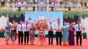 ນັກສຶກສາລາວ, ກຳປູເຈຍ ສະຫຼອງບຸນປີໃໝ່ປະເພນີ ຢູ່ໂຮງຮຽນມິດຕະພາບ 80