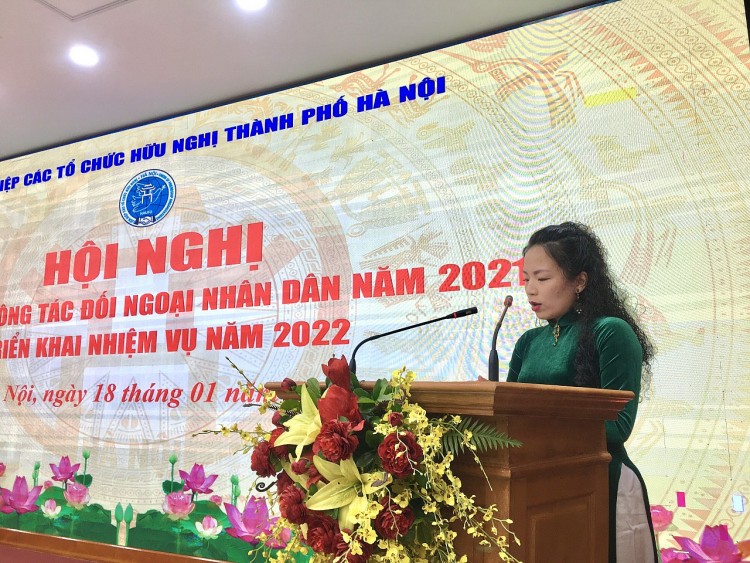 Đồng chí Trần Thị Minh Khuêbày tỏ sự nhất trí cao với kết quả công tác đối ngoại nhân dân năm 2021 Đồng chí Trần Thị Minh Khuêbày tỏ sự nhất trí cao với kết quả công tác đối ngoại nhân dân năm 2021