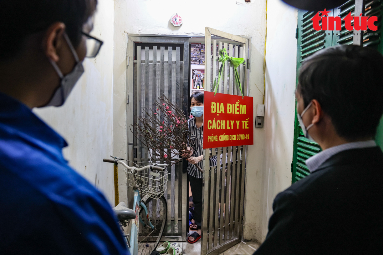Hà Nội: Mang đào Tết đến tận nhà cho các F0 Chú thích ảnh