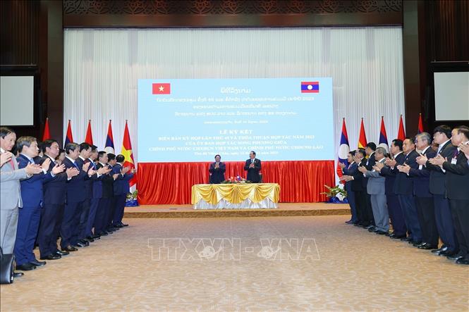 Chuyến công tác của Thủ tướng Phạm Minh Chính tới Lào đạt kết quả toàn diện, thực chất Chú thích ảnh